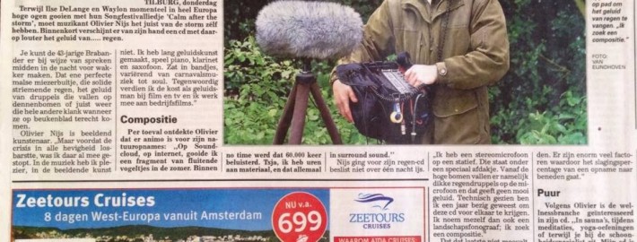 Artikel Telegraaf regen cd